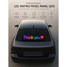 Led Matrix Piksel Panel Işığı Usb Uygulama Kontrollü Kaydırmalı Yazı Ekranı Açık Mavi