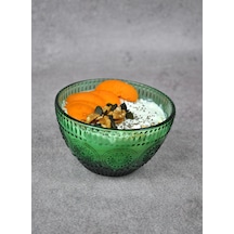 1 Adet Zümrüt Yeşili Cam Bowl Kase Çorba Sunum Kahvaltılık Yulaf