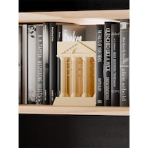 Dekoratif Roma Tapınağı Tasarımlı Book Nook Kitaplık Lambası Ve Kitap Ayracı