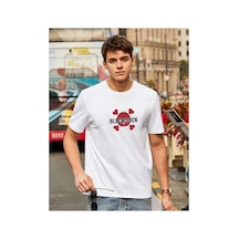 Tarzsokak Unisex Oversize Danger Baskılı Beyaz