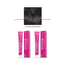 2 Li Set Premium 5.0 Yoğun Açık Kahve - Kalıcı Saç Boyası 2 X 50 G Tüp
