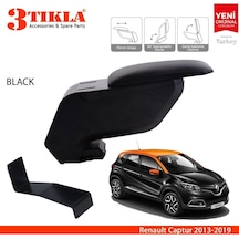 Renault Captur 2013-2019 Delmesiz Çelik Ayaklı Siyah Kolçak Kol Dayama