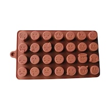 Epinox Epx Sck43 Emoji Şekilli Silikon Çikolata Kalıbı 18x11 Cm Kahverengi