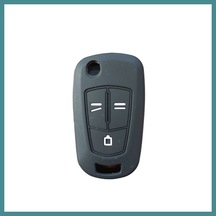 Trendexa Opel Astra Insignia Corsa Katlanır Anahtar Uyumlu Silikon Oto Anahtar Kumanda Kabı Kılıf Siyah Mac