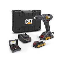 Cat Dx155.1set 18volt/2.0ah Li-ion Çift Akülü Profesyonel Şarjlı Darbeli Matkap + Da01901 32 Parça V