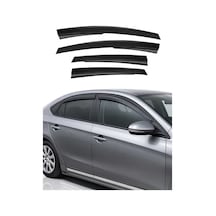 Kia Optima Sedan 2010-2015 Uyumlu Araca Özel Sport Style Akrilik Cam Rüzgarlığı Koyu Duman 4 Parça
