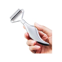 Çelik Tırtıklı Yüz Masaj Aleti, Face Roller