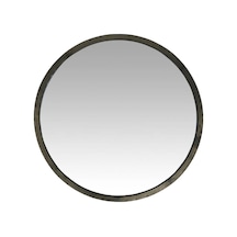 Sade Metal Dekoratif Duvar Aynası Siyah