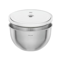 Fresh & Save Bowls Vakumlu Saklama Kabı, L, 24 Santimetre, Paslanmaz Çelik, Metalik Gri Açık Ahşap