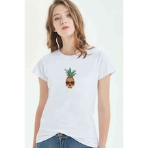 Ananas Kafatası Illüstrasyon Ananas Insan Kafatası Baskılı Beyaz (534303179)