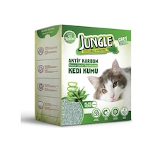 Jungle Aktif Karbonlu Aloe Vera Kokulu Gri İnce Topaklaşan Kedi Kumu 3 x 6 L Jungle Aktif Karbonlu Aloe Vera Kokulu Gri İnce Topaklaşan Kedi Kumu 3 x 6 L