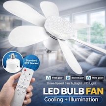 2in1 Tavan Vantilatörü 3 Işıklı Ve 3 Hız Modu Kumandalı Aydınlatma Fan Avize