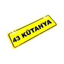 43 Kütahya Yazılı Sarı Dekor Plaka Sök Tak Pratik Yeni Nesil