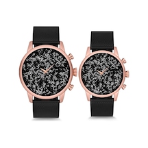 Çift Saatleri Sevgili Saati Sade Zaman Anlamsız Çift Kol Saati Siyah
