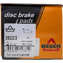 Beşer 3922/3 Ön Fren Balatası Fiat Ducato - Boxer Çift Fişli