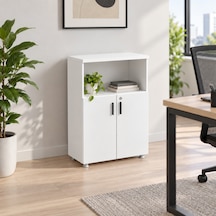 Ahşap 2 Kapaklı Dolap 80x38x120 Cm Şık Ve Dayanıklı -beyaz Kahverengi