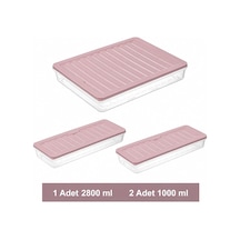 Buzdolabı Organizeri, Buzdolabı İçin Çok Amaçlı Saklama Kabı, Fresh Box, Şeffaf Ve Ayarlanabilir, Gıdaları Taze Tutma Özelliği, Mutfak Düzenleyici 4800 Ml Pembe Çok Renkli