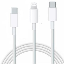 Schitec SCHSX31C 2 İn1 5A 120 W Type-C Type-C Lightning Hızlı Şarj Kablosu 120 CM