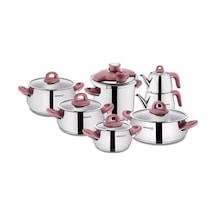 Korkmaz Bella Rosegold 14 Parça Hiper Set A1756-1 Gümüş
