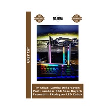 Tv Arkası Lamba Dekorasyon Parti Lambası Rgb Sese Duyarlı Taşınabilir Ekolayzer Led Çubuk Çok Renkli