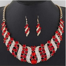 Dancemonkey Zincir Takı Seti Şampanya Rhinestone Parti Küpe Kolye Kanca Kakma Gelin Düğün Lo Çok Renkli