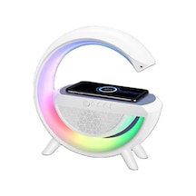Rgb Işıklı Bluetooth Hoparlörlü Akıllı Masa Lambası Kablosuz Şarj Destekli Çok Fonksiyonlu Led Lamba