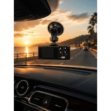 Mey İthalat 1080p Full Hd Araç İçi Kamera Wifi Bağlantılı Çift Kameralı Geniş Açılı Araç Kayıt Kamerası