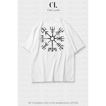 Nevermind Unisex Kadın Erkek Viking Pusula Vegvisir Baskılı Özel Tasarım Ov Beyaz Nevermind Unisex Kadın Erkek Viking Pusula Vegvisir Baskılı Özel Tasarım Ov Beyaz