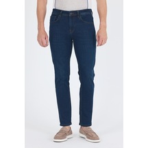 İmza Lacivert Gabardin 5 Cep Düz Paça Casual Slim Fit Pamuklu Denim Pantolon 1023250153 Lacivert
