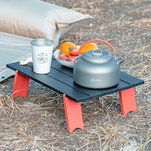 Dancemonkey Ultra Taşınabilir Mini Katlanır Masa, Kamp İçin Hafif Alüminyum Alaşımlı 001 Fp Ahşap