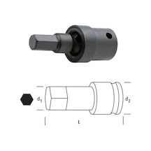 Osaka Ln12ma14 Mafsallı Lokma 1/2'' 14mm