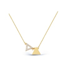 Kuyumcudukkani "sen Ve Ben"üçgen Figürlü Kolye-37130-g-w Gold