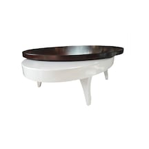 Döner Orta Sehpa Oval Rustarz Model Kayın Retro Ayak Sağlam Şık M