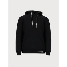 Ltb Sırtı Slogan Baskılı Kapüşonlu Erkek Sweatshirt - Siyah 011258650360069 200 Siyah