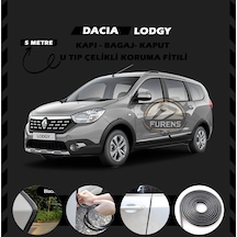 Dacia Lodgy Oto Araç Kapı Koruma Fitili 5metre Parlak Siyah Renk