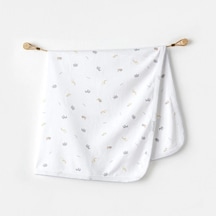 Ac25808 Blanket 85x90 Little King Bebek Battaniye White Açık Bej