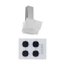 Silverline CS5665W01 - 3490 OSLO 2'li Beyaz Cam Ankastre Set
