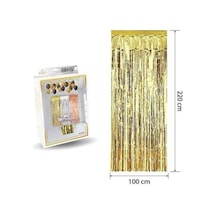 Lüks Kapı Perdesi Gold 100 220 Cm M151 000 Açık Krem