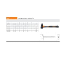 Beta 1370ft 50 Fiber Saplı Çekiç Be Ürün Kodu 013700550