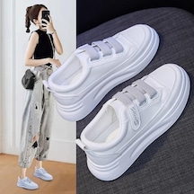 Turuncu İlkbahar Yaz Ayakkabı Kadın Spor Ayakkabı Genç Kadın Sokak Rahat Ayakkabılar Moda Ayakkabı Kadın Beyaz Ayakkabı Kalın Taban Turuncu