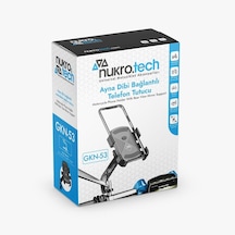 Nukrotech Gkn53 Ayna Dibi Bağlantılı Motosiklet Telefon Tutucu Siyah