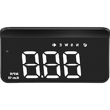 Jeehugo Araç Hud Gps Gösterici: Hız, Yön, Uydu Sayısı - Hız Aşımı Ve Yorgunluk Alarmı - Otomatik Parlaklık Beyaz Işık