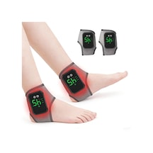 2 Paket 5 İn 3 Kablosuz Ayak Ve Ayak Bileği Isıtma Masajı Yeni Ayak Bakım Cihazı Aşil Tendiniti İçin Ayak Masajı İçin 2000mah Pil İle Taşınabilir Elektrikli Ayak Bileği Isıtma Yastığı Gri