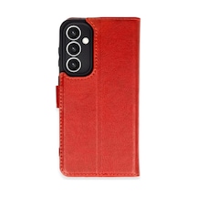 Samsung Galaxy S23 Fe Uyumlu Kılıf Trend S Plus Kapaklı Kılıf - Kırmızı