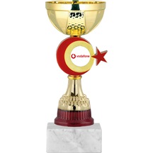 Odak Kupa - Economy Kupalar - Eco-046 A - 20 Cm Altın - Beyaz
