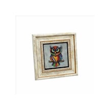 Baykuş Baskılı Taş Tablo 20x20