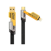 Techmrt 4'ü 1 Arada Metal Hızlı Veri Kablosu 65w Güç, 27w Apple Uyumlu iPhone Desteği, 480mbps Aktarım