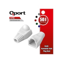 Qport Q-P5B Rj45 Konnektör Kilifi 50Li Paket Beyaz