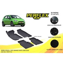 PERFLEX PXM-FT12 Paspas 3D X-Mat Havuzlu Fiat Grande Punto 06- Siyah