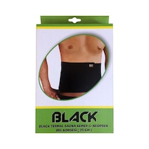 Black Black 25x120 Cm Termal Sauna Kemer Neopren Bel Korsesi